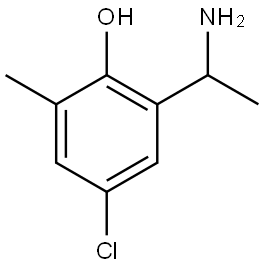 2-(1-AMINOETHYL)-4-CHLORO-6-METHYLPHENOL 结构式