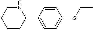2-[4-(ETHYLSULFANYL)PHENYL]PIPERIDINE 结构式