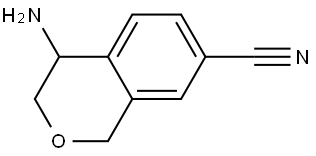 4-amino-3,4-dihydro-1H-2-benzopyran-7-carbonitrile 结构式