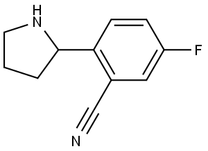 5-FLUORO-2-(PYRROLIDIN-2-YL)BENZONITRILE 结构式