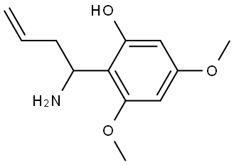 2-(1-aminobut-3-en-1-yl)-3,5-dimethoxyphenol 结构式