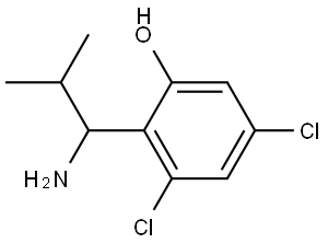 2-(1-AMINO-2-METHYLPROPYL)-3,5-DICHLOROPHENOL 结构式