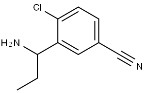 3-(1-AMINOPROPYL)-4-CHLOROBENZONITRILE 结构式