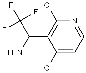 1-(2,4-DICHLOROPYRIDIN-3-YL)-2,2,2-TRIFLUOROETHANAMINE 结构式