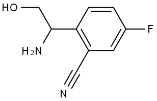 2-(1-AMINO-2-HYDROXYETHYL)-5-FLUOROBENZONITRILE 结构式