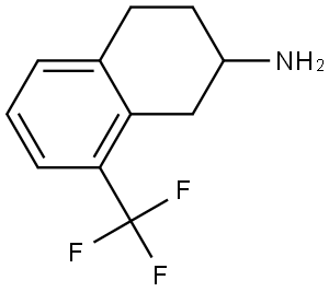 8-(三氟甲基)-1,2,3,4-四氢萘-2-胺 结构式