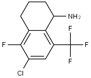 6-CHLORO-5-FLUORO-8-(TRIFLUOROMETHYL)-1,2,3,4-TETRAHYDRONAPHTHALEN-1-AMINE 结构式
