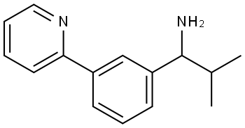 2-METHYL-1-[3-(PYRIDIN-2-YL)PHENYL]PROPAN-1-AMINE 结构式