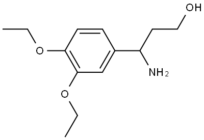 3-AMINO-3-(3,4-DIETHOXYPHENYL)PROPAN-1-OL 结构式