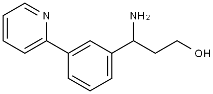 3-AMINO-3-[3-(PYRIDIN-2-YL)PHENYL]PROPAN-1-OL 结构式