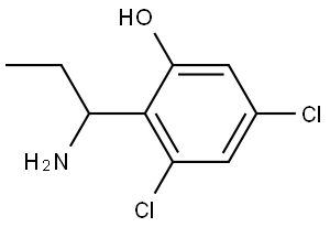 2-(1-AMINOPROPYL)-3,5-DICHLOROPHENOL 结构式