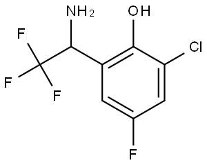 2-(1-AMINO-2,2,2-TRIFLUOROETHYL)-6-CHLORO-4-FLUOROPHENOL 结构式