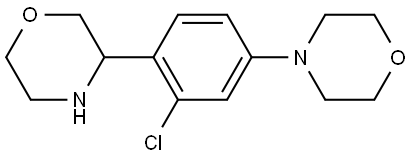 4-[3-CHLORO-4-(MORPHOLIN-3-YL)PHENYL]MORPHOLINE 结构式