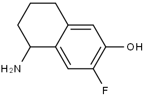 5-amino-3-fluoro-5,6,7,8-tetrahydronaphthalen-2-ol 结构式