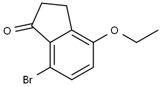 7-BROMO-4-ETHOXY-2,3-DIHYDRO-1H-INDEN-1-ONE 结构式