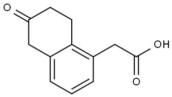 2-(6-氧代-5,6,7,8-四氢萘-1-基)乙酸 结构式