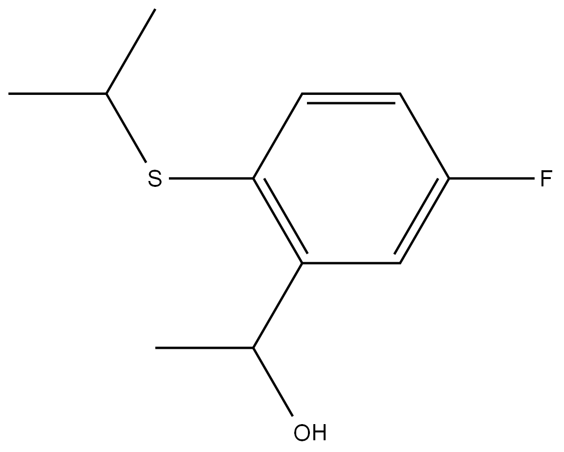 5-Fluoro-α-methyl-2-[(1-methylethyl)thio]benzenemethanol 结构式