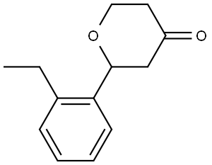 2-(2-ethylphenyl)tetrahydro-4H-pyran-4-one 结构式