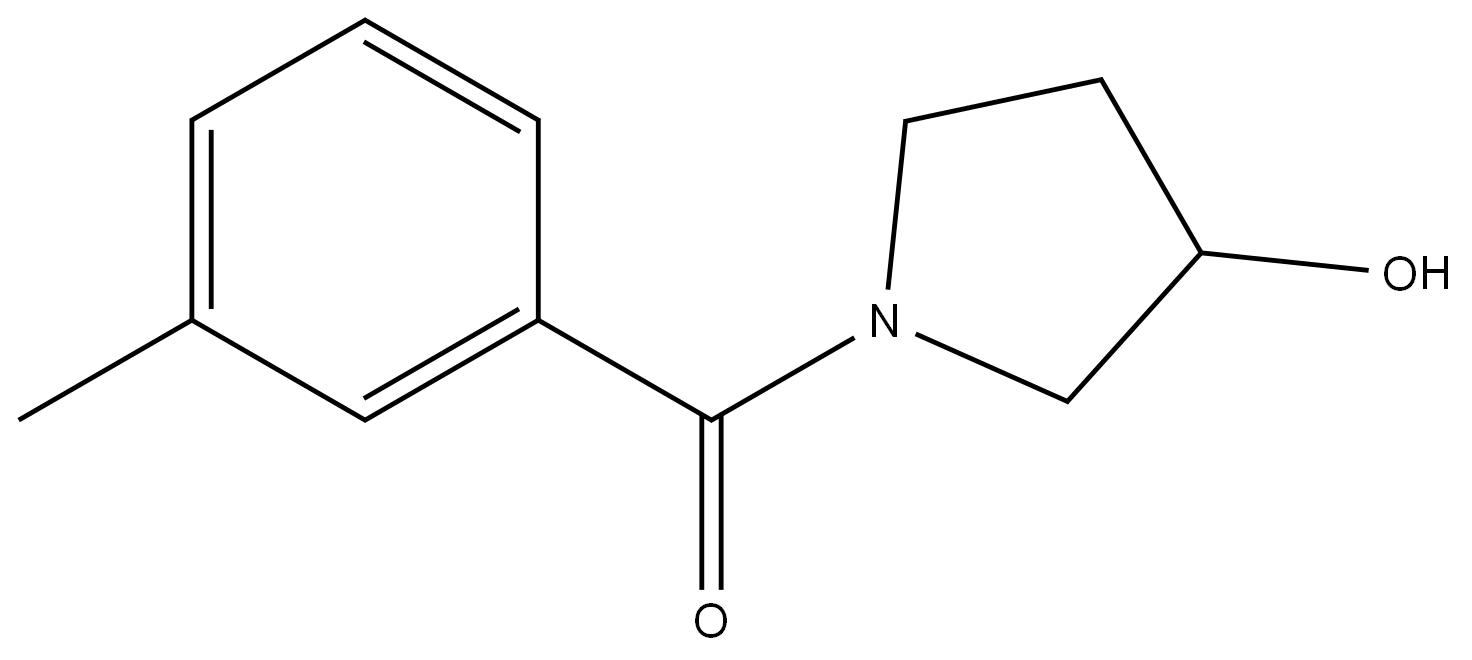 (3-Hydroxy-1-pyrrolidinyl)(3-methylphenyl)methanone 结构式