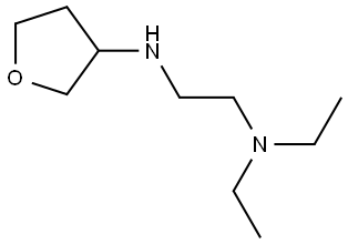 N1,N1-diethyl-N2-(tetrahydrofuran-3-yl)ethane-1,2-diamine 结构式