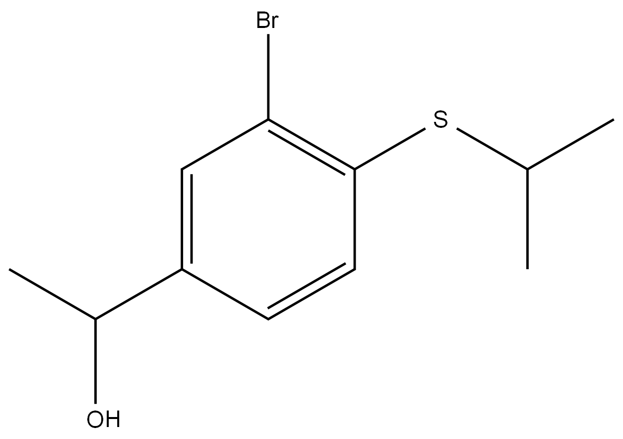 3-Bromo-α-methyl-4-[(1-methylethyl)thio]benzenemethanol 结构式