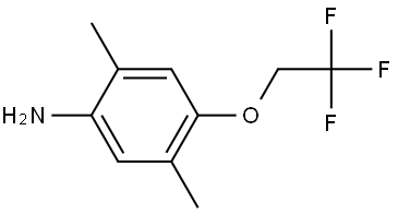 2,5-Dimethyl-4-(2,2,2-trifluoroethoxy)benzenamine 结构式