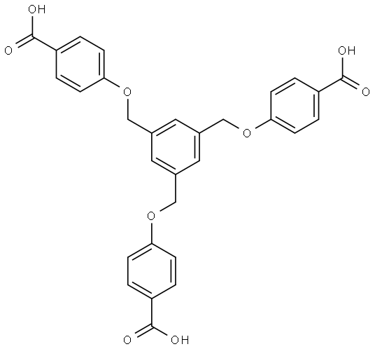 4,4′,4″-[1,3,5-phenyltri(methoxy)]-trisbenzoic acid 结构式