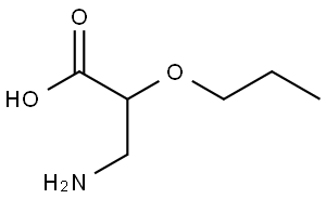 3-氨基-2-丙氧基丙酸 结构式