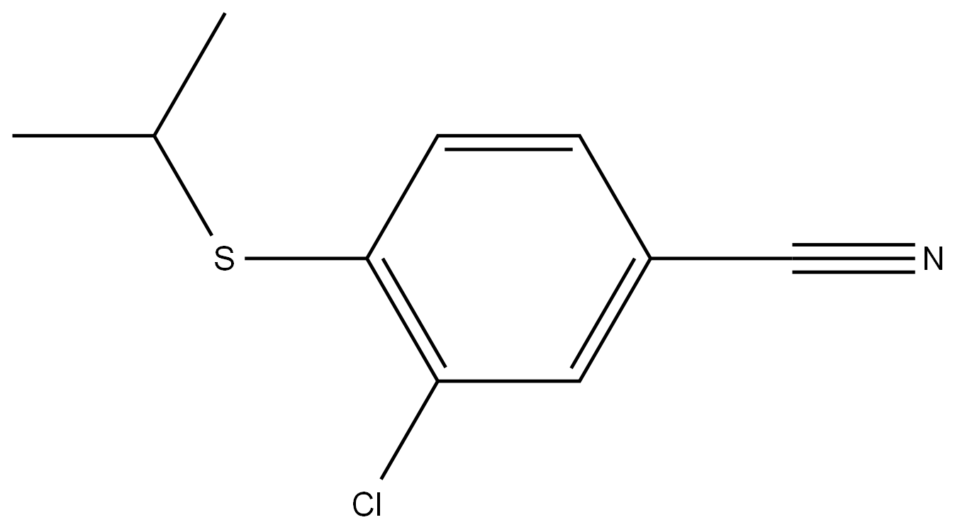 3-Chloro-4-[(1-methylethyl)thio]benzonitrile 结构式