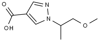 1-(2-methoxy-1-methyl-ethyl)pyrazole-4-carboxylic acid 结构式