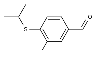 3-Fluoro-4-[(1-methylethyl)thio]benzaldehyde 结构式