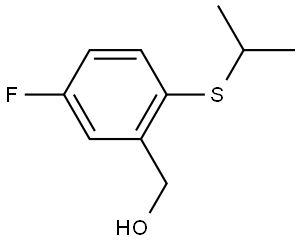 5-Fluoro-2-[(1-methylethyl)thio]benzenemethanol 结构式