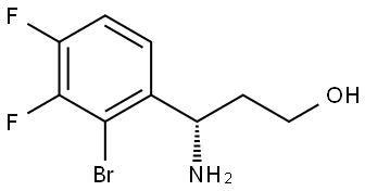 (3S)-3-AMINO-3-(2-BROMO-3,4-DIFLUOROPHENYL)PROPAN-1-OL 结构式