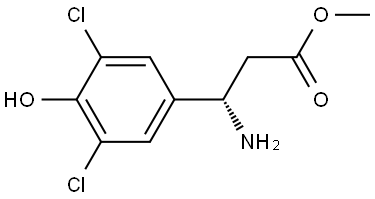 METHYL (3S)-3-AMINO-3-(3,5-DICHLORO-4-HYDROXYPHENYL)PROPANOATE 结构式
