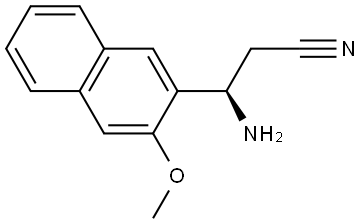 (3R)-3-AMINO-3-(3-METHOXY(2-NAPHTHYL))PROPANENITRILE 结构式