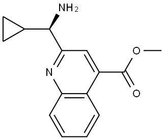 methyl 2-[(R)-amino(cyclopropyl)methyl]quinoline-4-carboxylate 结构式