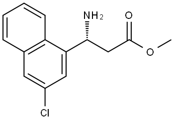 methyl (3R)-3-amino-3-(3-chloronaphthalen-1-yl)propanoate 结构式