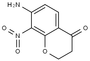 7-amino-8-nitro-3,4-dihydro-2H-1-benzopyran-4-one 结构式