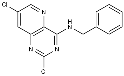 4-(benzylamino)-2,7-dichloropyrido[3,2-d]pyrimidine 结构式