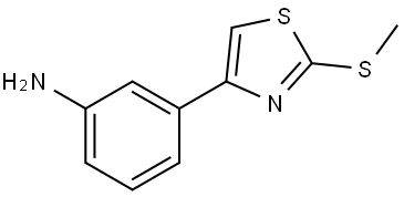 3-(2-methylsulfanyl-1,3-thiazol-4-yl)aniline 结构式