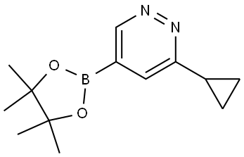 3-cyclopropyl-5-(4,4,5,5-tetramethyl-1,3,2-dioxaborolan-2-yl)pyridazine 结构式