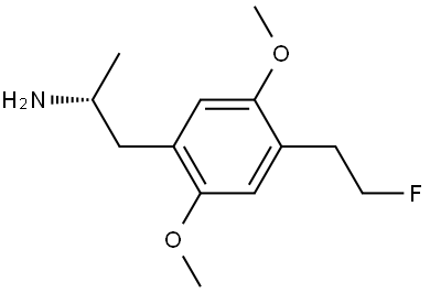 (S)-1-(4-(2-fluoroethyl)-2,5-dimethoxyphenyl)propan-2-amine 结构式