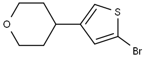 2-Bromo-4-(4-tetrahydropyranyl)thiophene 结构式