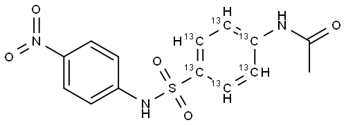 磺胺硝苯 同位素-13C6 结构式