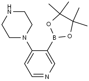 4-(PIPERAZIN-1-YL)PYRIDINE-3-BORONIC ACID PINACOL ESTER 结构式