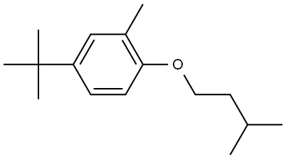 4-(1,1-Dimethylethyl)-2-methyl-1-(3-methylbutoxy)benzene 结构式