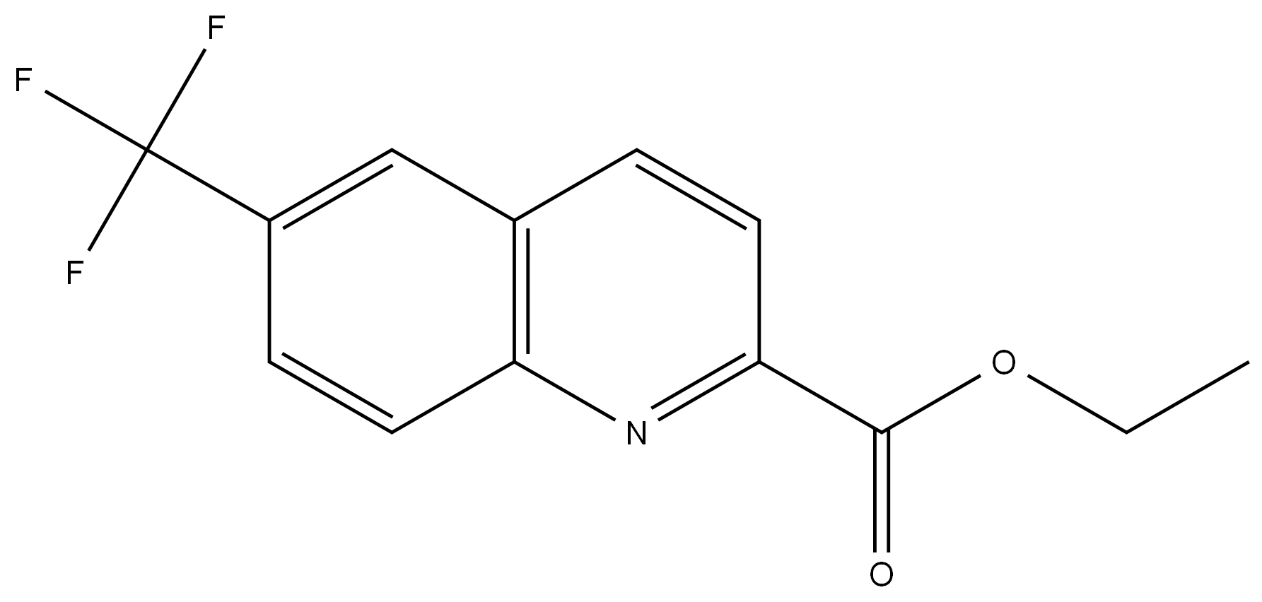 methyl 6-(trifluoromethyl)quinoline-2-carboxylate 结构式