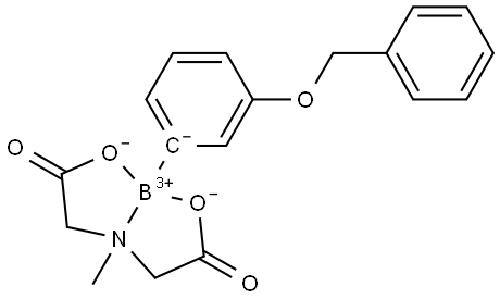 3-苄氧基苯硼酸甲基亚氨基二乙酸酯 结构式