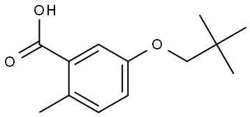 5-(2,2-Dimethylpropoxy)-2-methylbenzoic acid 结构式