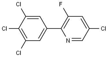 5-Chloro-3-fluoro-2-(3,4,5-trichlorophenyl)pyridine 结构式